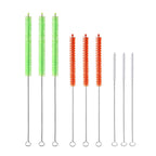 9PCS Reusable Long Colored Straw Cleaner Brush Set 12" Bendable