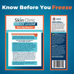 Skin Clinic Freeze 'n Clear Skin Tag Remover - Cryogenic Kit with 8 Precision-Tip Applicators + Tweezers - FDA-Cleared Freezing Skin Tag Treatment Solution for Adults