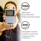 TENS 7000 Pro Rechargeable Tens Unit Muscle Stimulator, 4 Channels, Back Pain Relief, 8 Electrodes/Unit Pads, EMS and TENS Machine, Muscle Recovery & Growth, Stim Machine, Electrotherapy