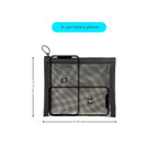Buy now Patu Zipper Mesh Bags, Size M / A6, 5 Pieces, Beauty Makeup Cosmetic Accessories Organizer, Travel Toiletry Kit Set Storage Pouch, Black at indiglob india