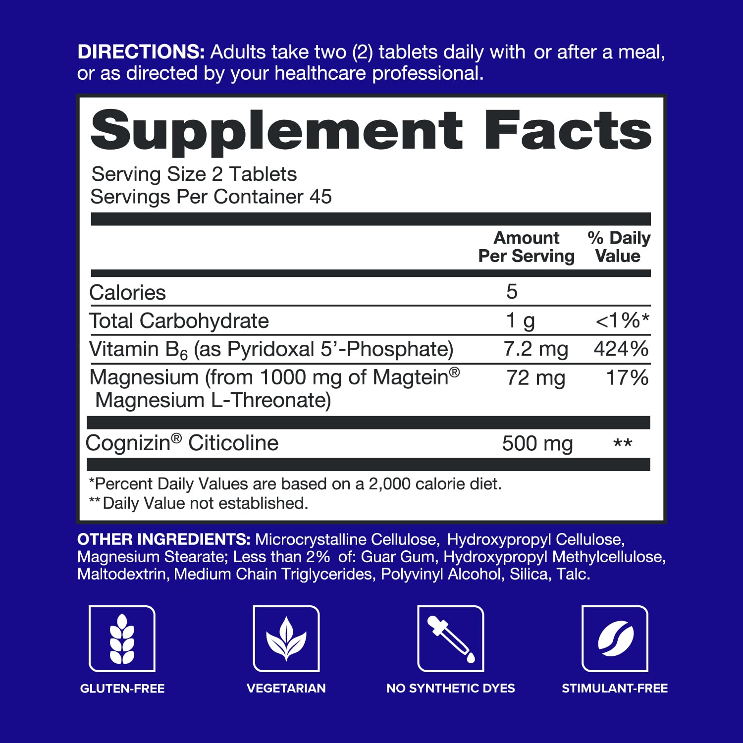 Qunol Brain Health Memory Plus w/Magtein, Cognizin & Vitamin B6, 90ct | Combines Two Clinically Tested, High Absorption Ingredients to Improve Memory, Focus, Attention, Productivity