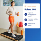 Pure Encapsulations Folate 400, 90 Capsules | Metafolin L-5-MTHF Supplement to Support Cardiovascular, Cellular, and Neural Health*