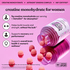 Lemme Creatine Monohydrate Gummies, Sour Strawberry (60 Gummies) | 5g Creatine for Lean Muscle, Strength, Recovery & Cognitive Health with Ginseng for Absorption. NSF Certified for Women & Men
