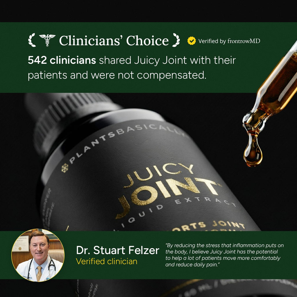 Juicy Joint Extract, 100% Plant-Based Joint Support Supplements - 1 Bottle | Supports Joint Mobility, Relief & Recovery | Fast Absorbing Formula for Women & Men |USA Made, Organic &Vegan, 30-Day Supply