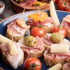 BLUE TOP 2000PCS 2.5 Inch Bamboo Individually Cello Wrapped Round Toothpicks,Appetizer Picks, Sturdy Food Pick, for Appetizers Cocktails Fruit Olive picks
