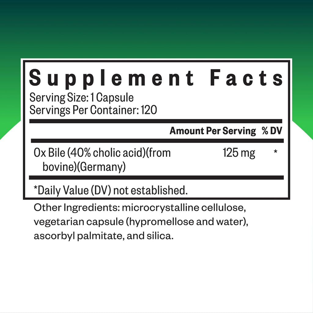 Buy now Seeking Health Ox Bile, 125 mg Digestive Enzyme Supplement, Gallbladder Support, Histamine Intolerance Support, Capsules (120 Capsules) at indiglob india