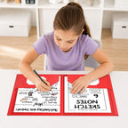 7 Pack Folders with Pockets, Colored Paper Pocket Folder