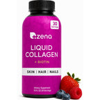Zena Nutrition Liquid Collagen for Women, Healthier Skin, Hair & Nail, Verisol Collagen Liquid, Biotin and Collagen Peptides Supplements for Women - 10oz