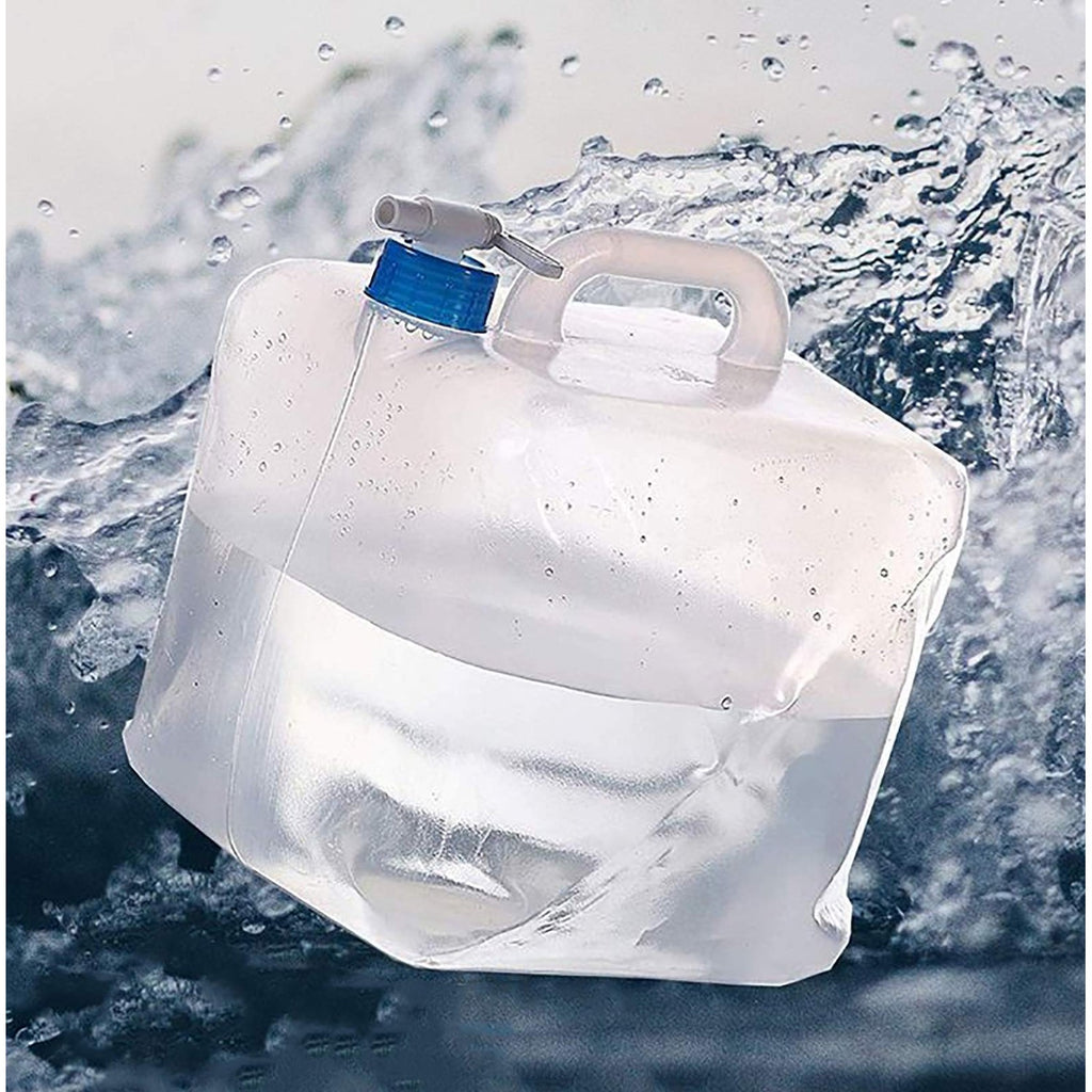 Cedilis 2 Pack 5.3 Gallon Collapsible Water Container with Spigot, Food Safe Water Storage Jug, BPA-Free Camping Water Storage Jug Canteen for Outdoor Hiking and Emergency, Portable, Foldable