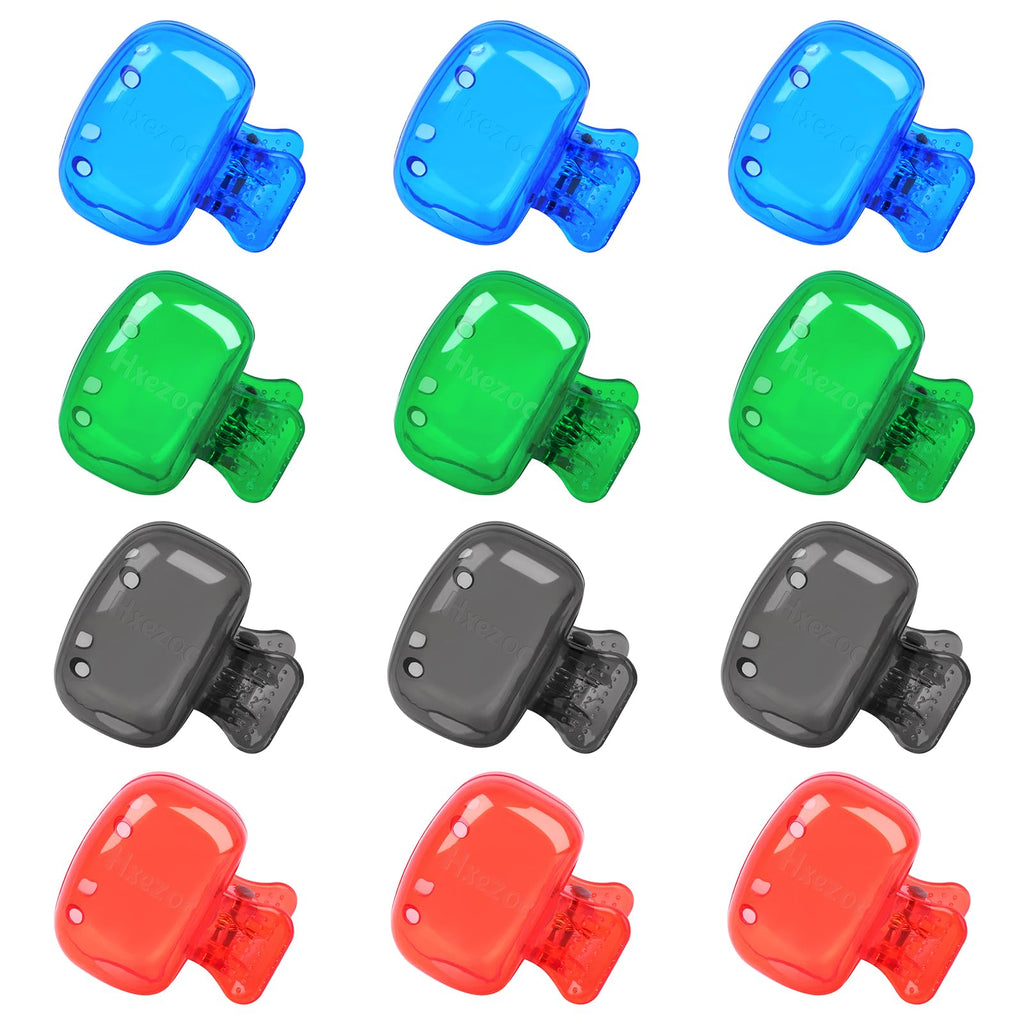 Hxezoc 12 Pack Toothbrush Covers Toothbrush Holders Travel Toothbrush Protector Cap Plastic Protective Portable Clip for Bathroom, Household Travel, Camping, School, Business