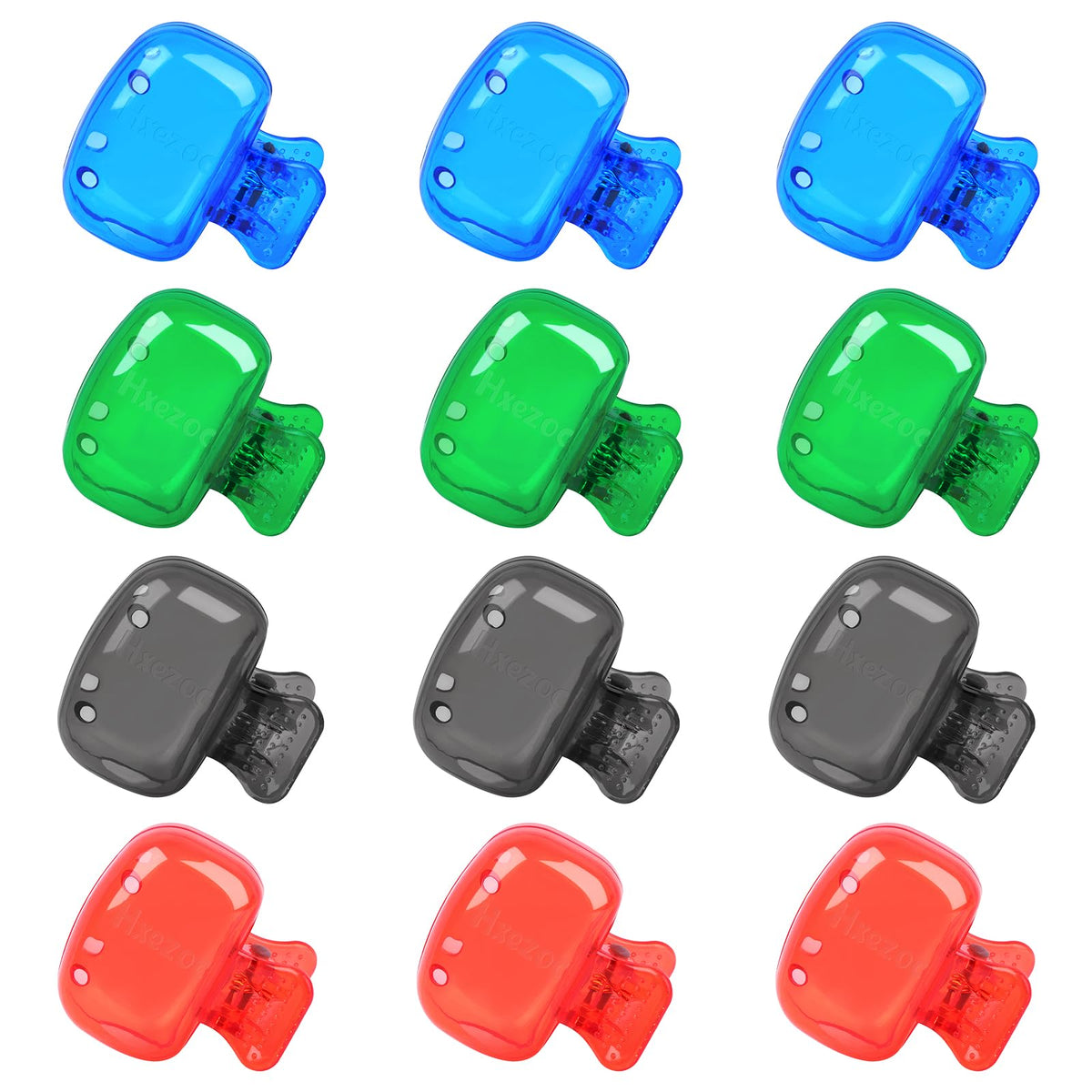 Hxezoc 12 Pack Toothbrush Covers Toothbrush Holders Travel Toothbrush Protector Cap Plastic Protective Portable Clip for Bathroom, Household Travel, Camping, School, Business