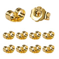 14K Gold Earring Backs Replacements, Hypoallergenic Earring Backs for Studs