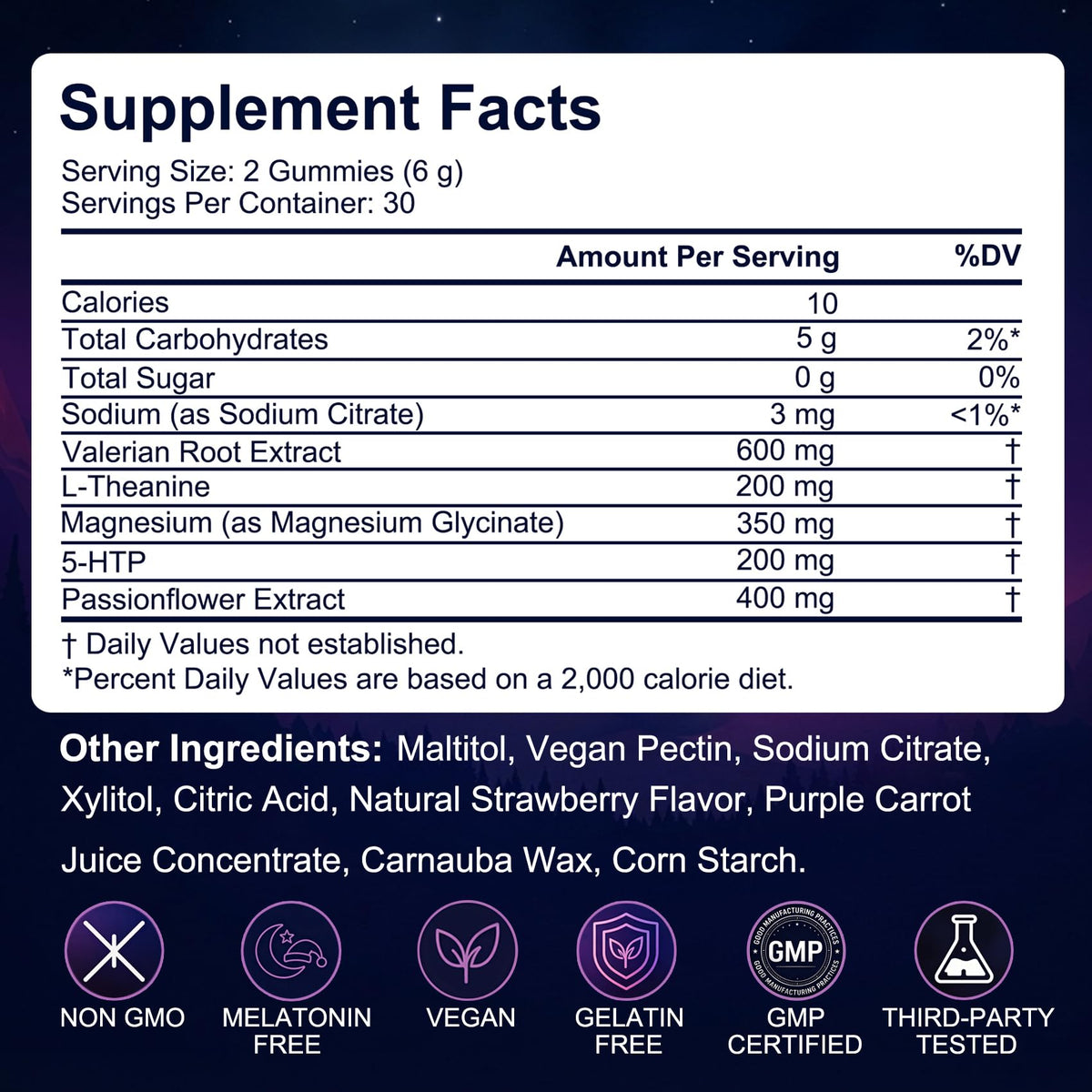 ZAYMAN Melatonin Free Sleep Gummies, Natural Sleep Aid for Adults, 60 Count