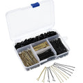 Buy now Hicarer 300 Pcs Hair Pins Set Including 100 Pcs Bobby Pins 100 Pcs U Hair Pins and 100 Pcs Rubber Hair Bands with Storage Box for All Hair Types Girls Women Gift, Black and Gold Default at indiglob india
