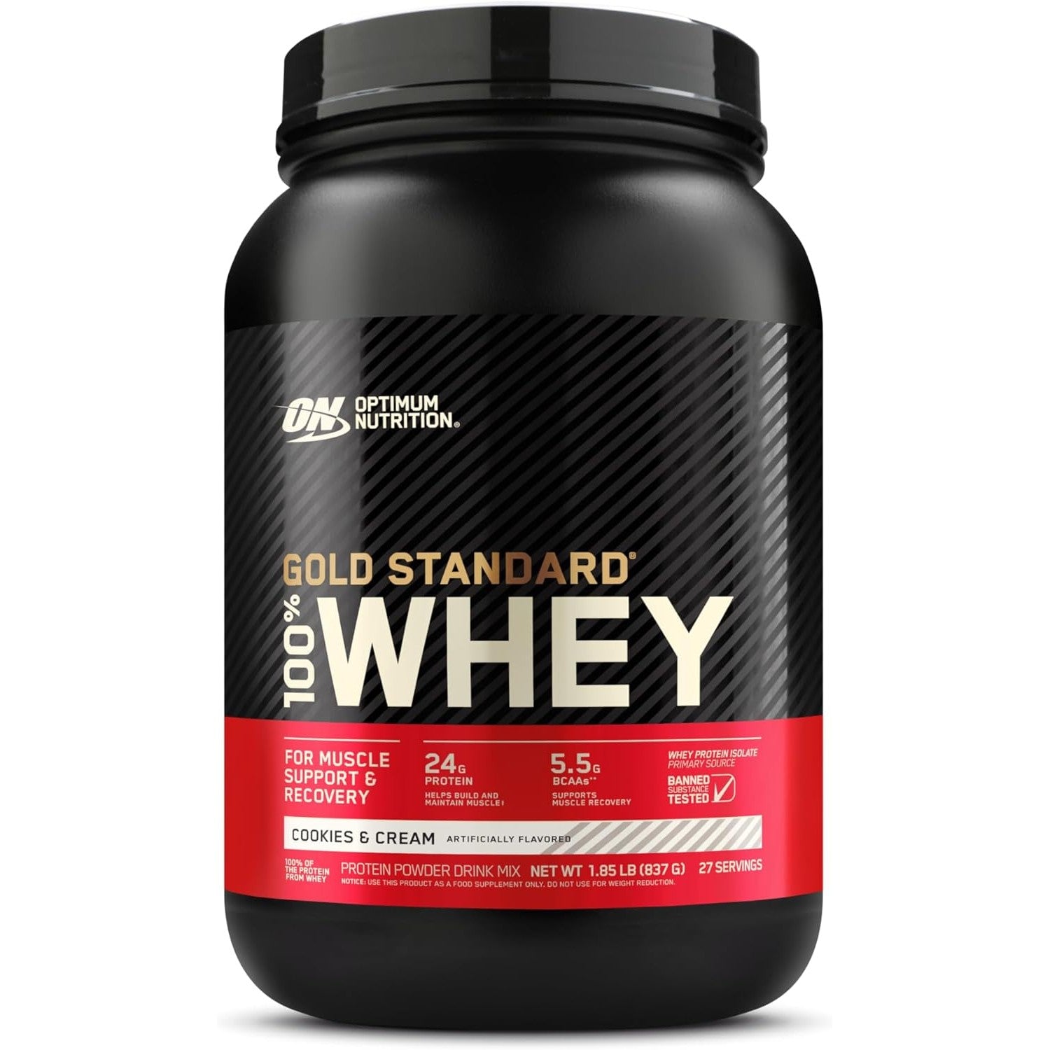 Buy now Optimum Nutrition Gold Standard 100% Whey Protein Powder, Banana Cream, 5 Pound (Packaging May Vary) Cookies & Cream 2 Pound (Pack of 1) at indiglob india