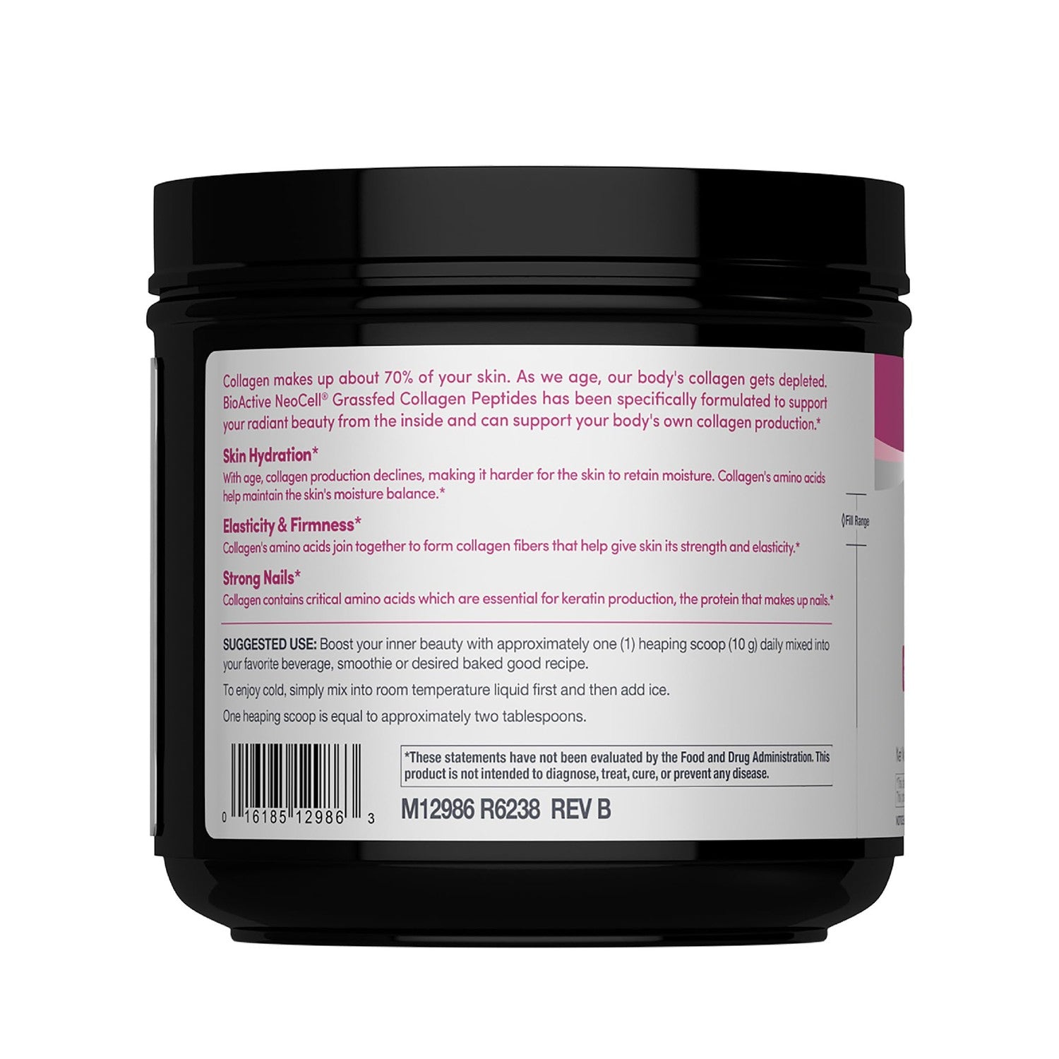 NeoCell Grassfed Collagen Peptides Powder | 14 oz | Unflavored | for Women and Men | Hair, Skin, & Nails
