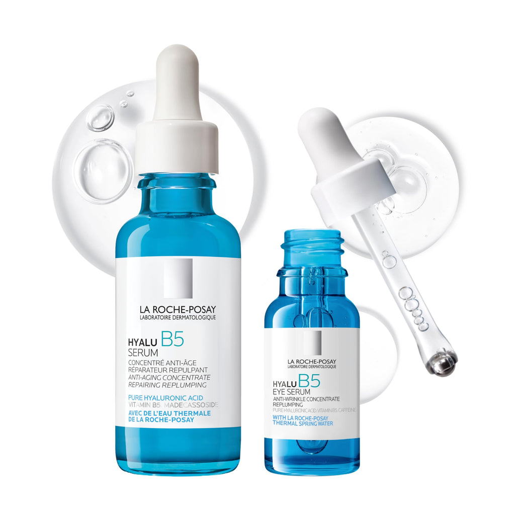 Buy now La Roche-Posay Hyalu B5 Pure Hyaluronic Acid Serum for Face, Vitamin B5 + Hyaluronic Acid + Madecassoside, Hydrating Serum Visibly Plumps Skin, Sensitive Skin Safe, Anti Aging, Oil-Free at indiglob india