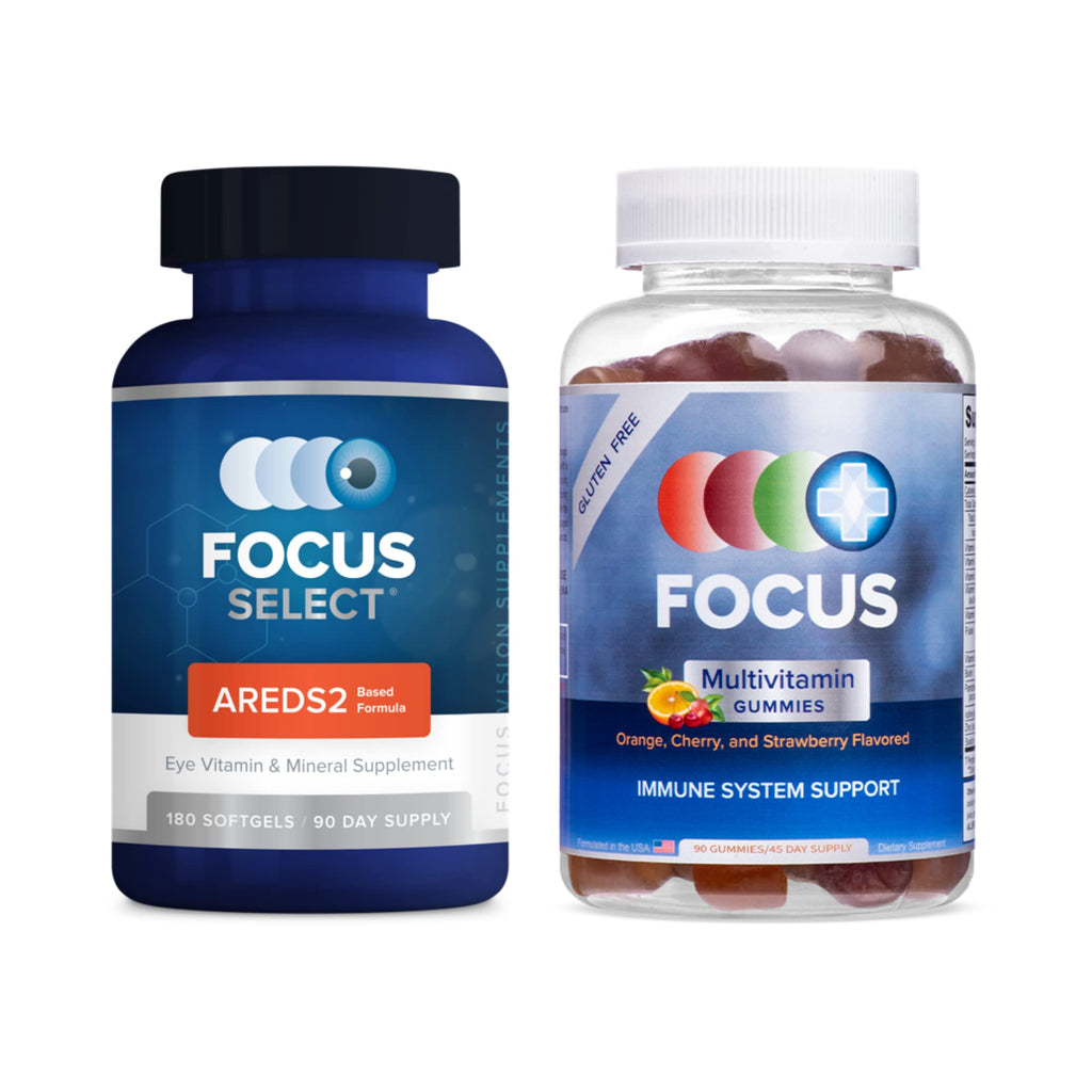 Focus Select AREDS2-Based Eye Vitamin Supplement with Low-Zinc, 120 Count | Lutein and zeaxanthin vision supplement for macular support, doctor-developed, safe for smokers, made in USA, 60-day supply