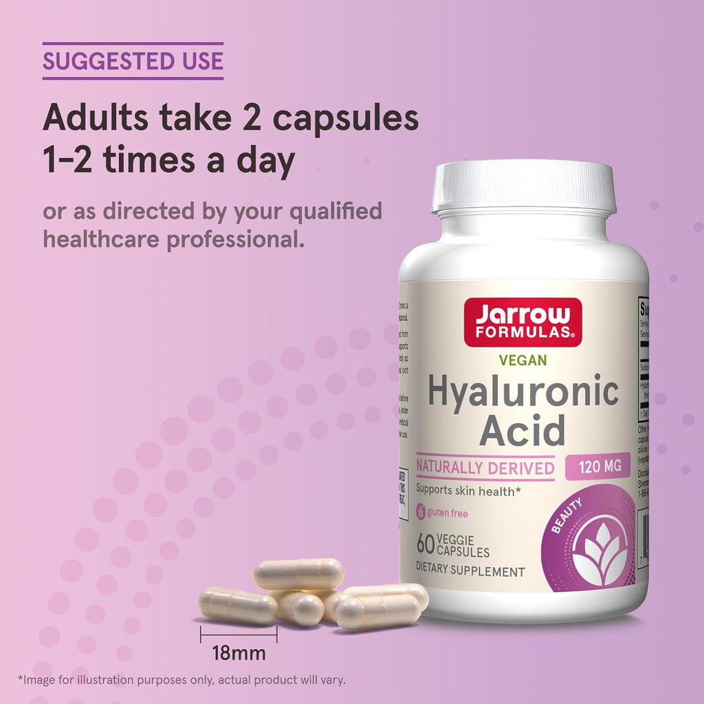 Buy now Jarrow Formulas Hyaluronic Acid 120 mg, Dietary Supplement, Skin Health Support, 60 Veggie Capsules, Up to 30 Day Supply at indiglob india