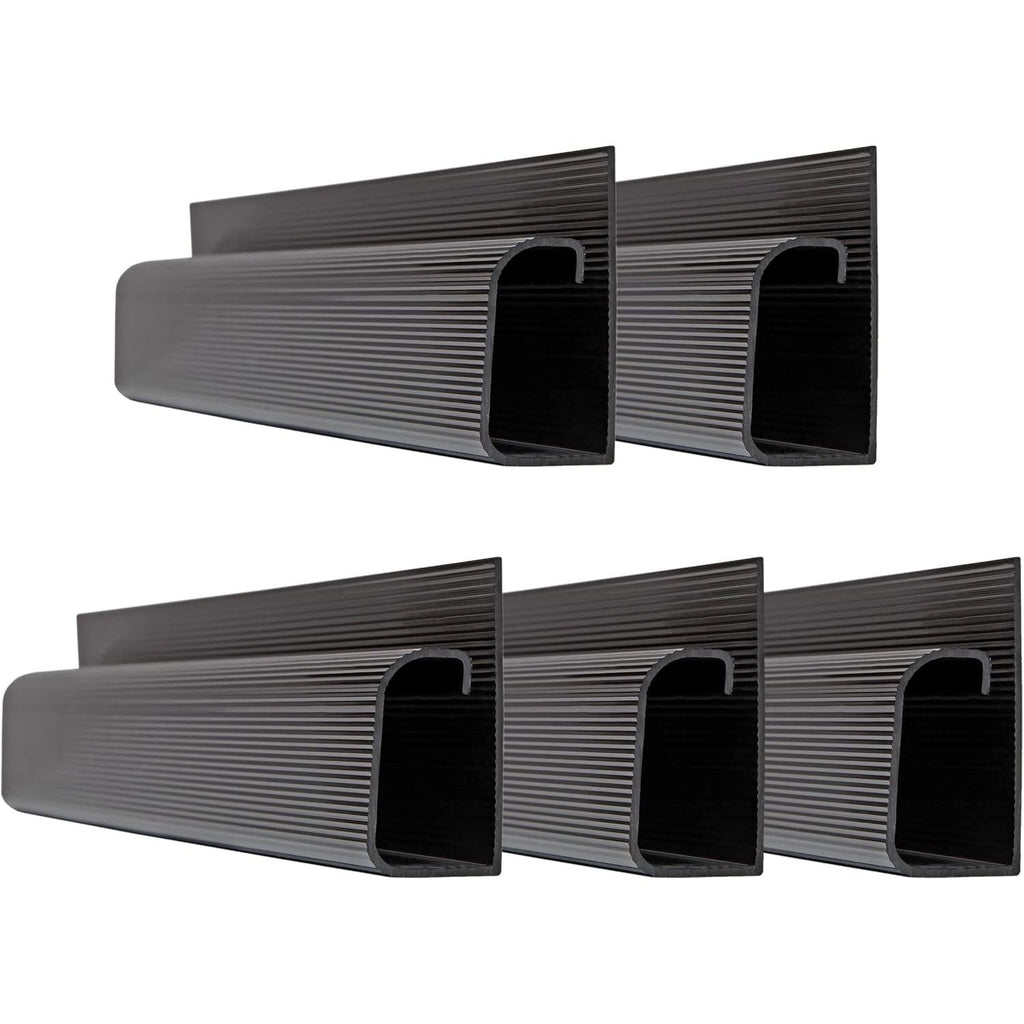 Buy now Cable Management Kit - 5-Pack 16-Inch J Channel Wire Organizers for Cords - Easy to Install Cord Hider Kit for Desk, Office, and Kitchen Use - Cable Management Under Desk by Simple Cord (Black) Default at indiglob india