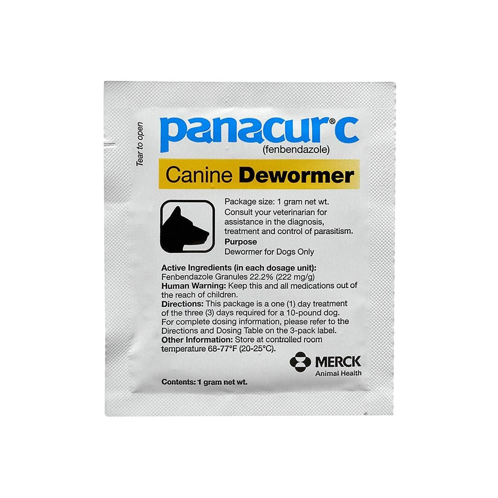 Panacur C Canine Dewormer (Fenbendazole), 1 Gram, Yellow, 3 Count (Pack of 1)