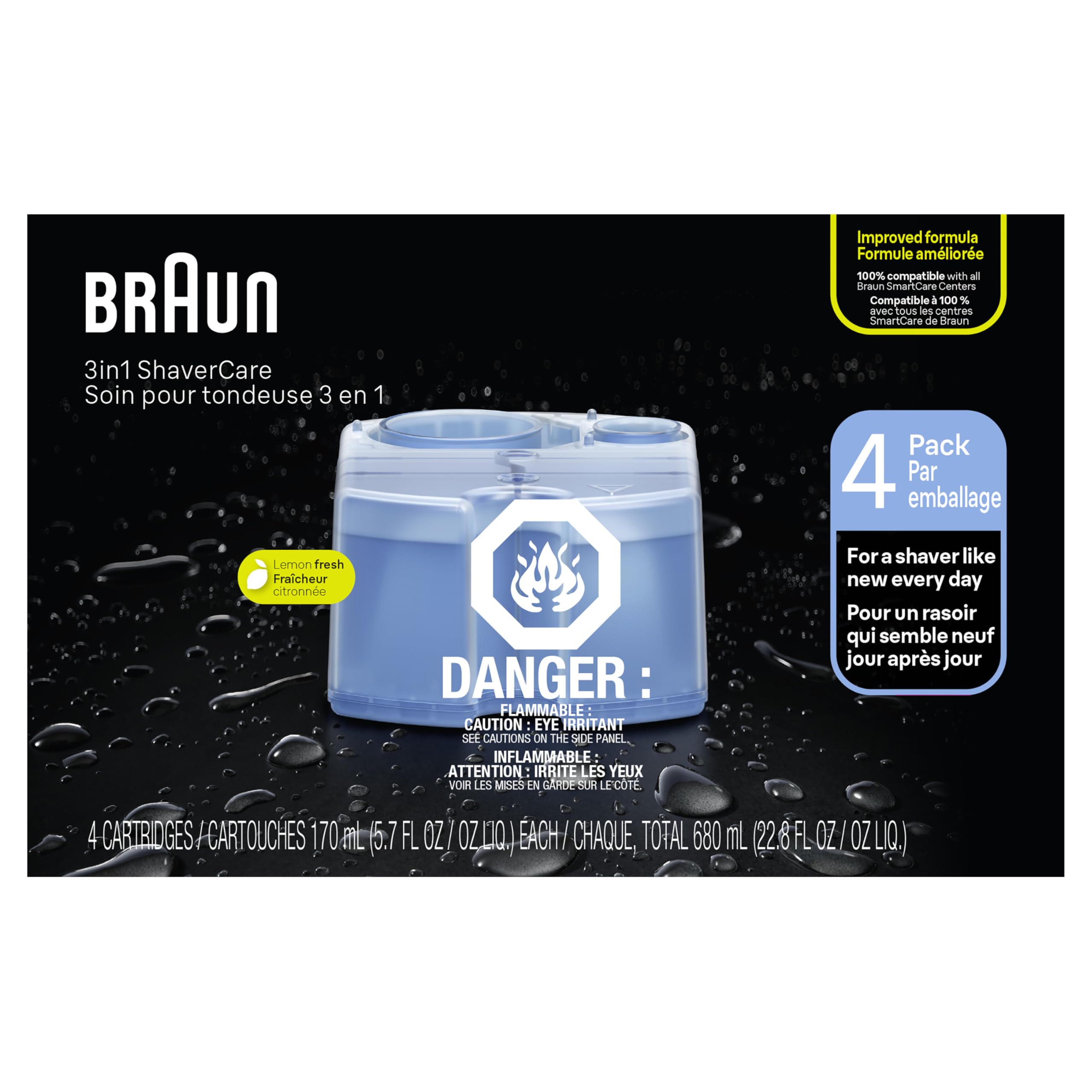 Buy now Braun Clean & Renew Refill Cartridges CCR, Replacement Shaver Cleaner Liquid Solution for Clean&Charge System, Pack of 4 at indiglob india
