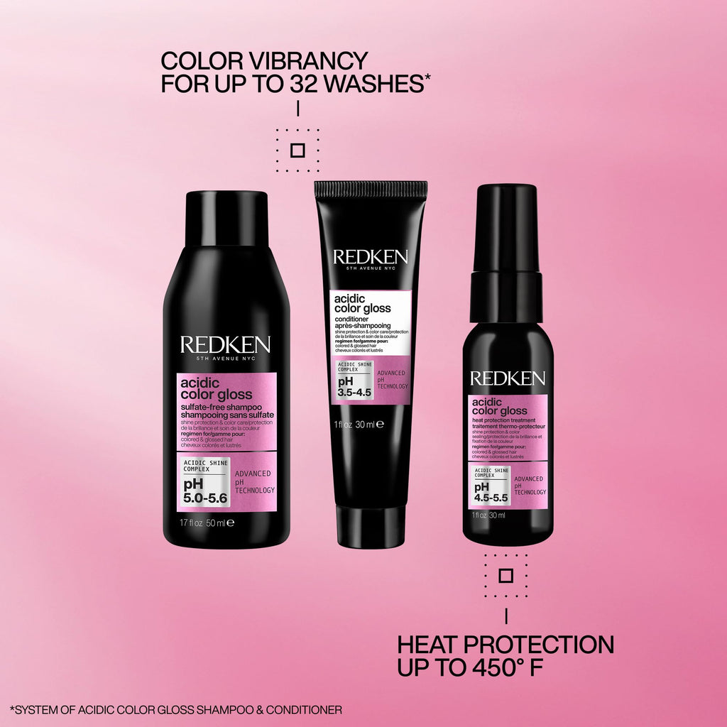 Redken Acidic Color Gloss Shine Mini Kit – Shampoo, Conditioner, Leave In