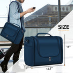 Buy now Buruis Extra Large Capacity Toiletry Bag for Women and Men, Hanging Toiletry Organizer Cosmetics Makeup Bag, Water-resistant Dopp Kit for Full Sized Toiletries, Travel Essentials (Blue) at indiglob india