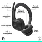 Buy now Logitech Zone 305 for Business, Wireless Bluetooth Headset with Microphone, Native Bluetooth, for Microsoft Teams, Compatible with Windows, Mac, Chrome, Linux, iOS, iPadOS, Android at indiglob india
