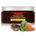 Buy now Seven Minerals, Natural Magnesium Cream for Pain Calm, Leg Cramps, Sleep & Muscle Soreness With Moisturizing Organic Cocoa Butter & Vitamin E - No Harmful Ingredients USA Made Safe for Kids (8 fl oz) at indiglob india
