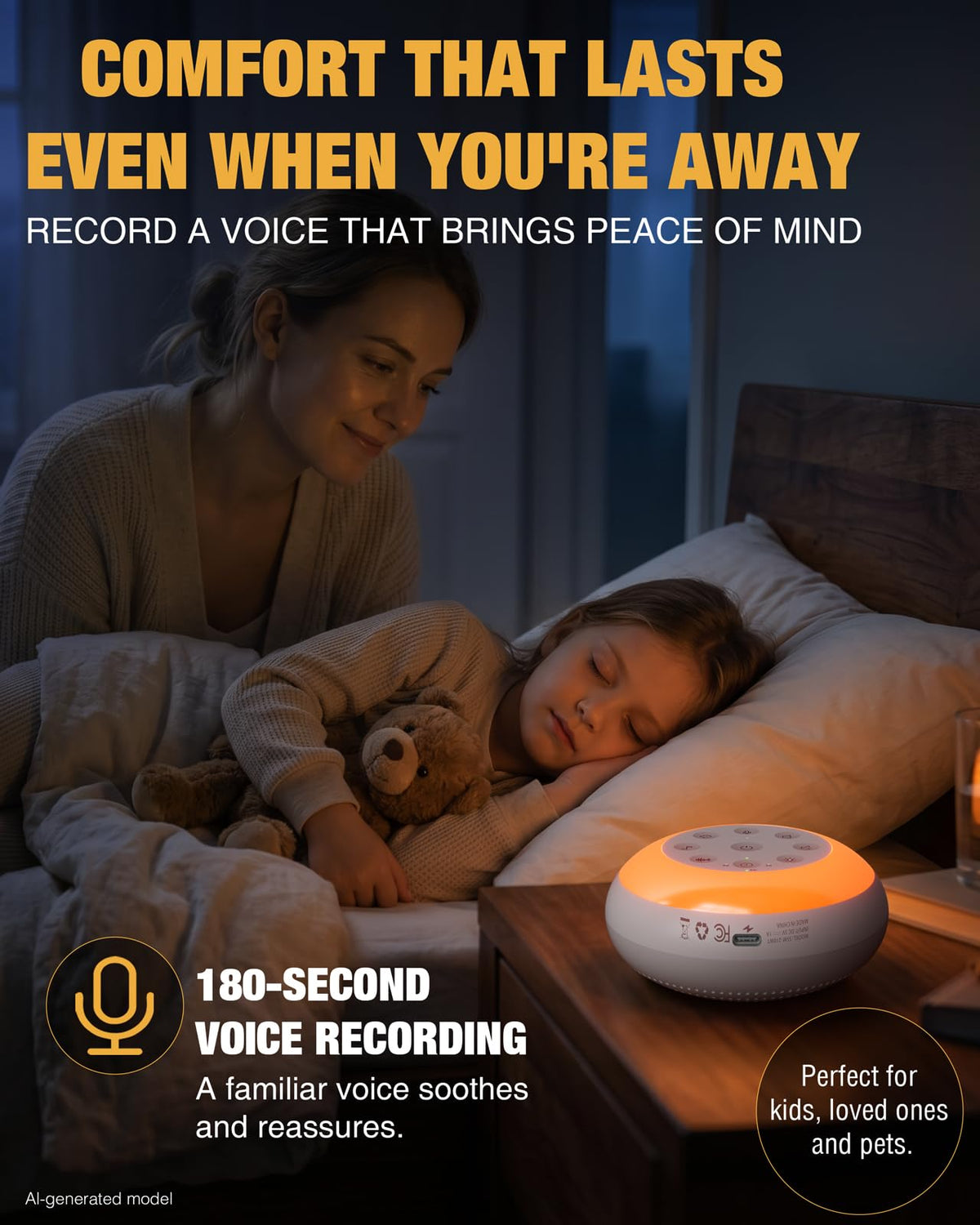 MEGATEK Portable Sound Machine, White Noise Machine for Sleeping
