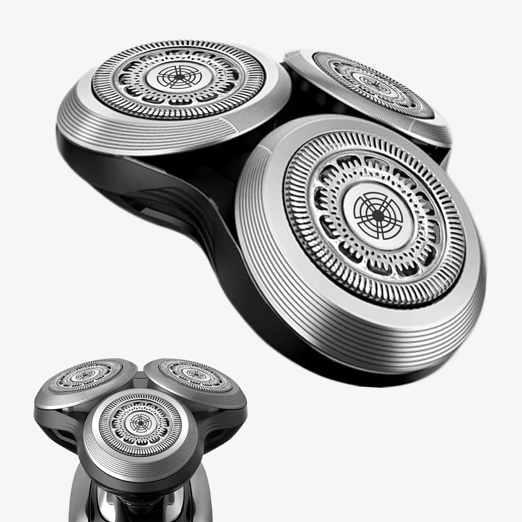 SH90 Replacement Rotary Heads for Philips Norelco Shavers Series 9000, New Version of Metal Wheel Buckle and Upgrade Double-Layer Precision Blades