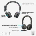 Buy now Logitech Zone 950 Premium Noise Canceling Headset with Hybrid ANC, Bluetooth, USB-C, USB-A, Certified for Zoom, Google Meet, Google Voice, and Fast Pair - Graphite at indiglob india