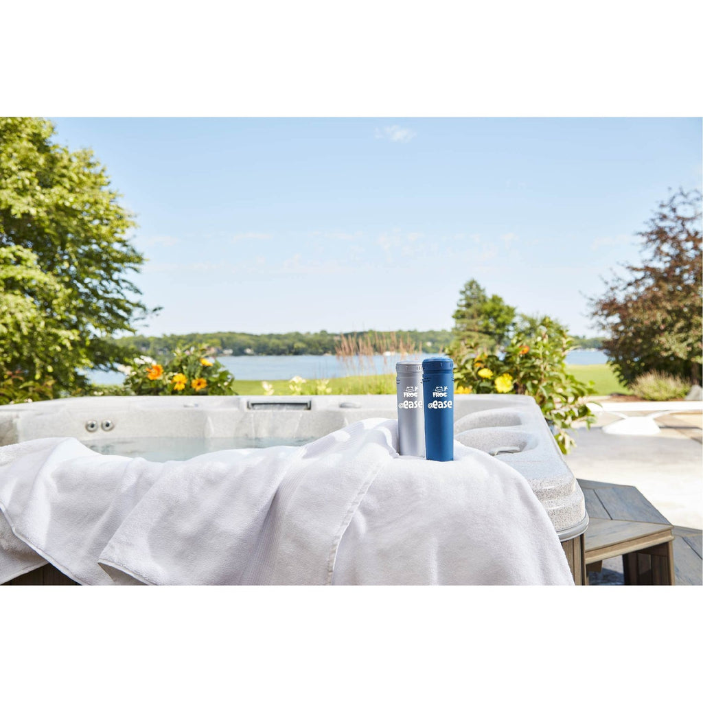 FROG @Ease in-Line Mineral Cartridge + 4 in-Line SmartChlor Cartridges for Hot Tubs up to 600 gallons for use in Marquis, Caldera, Artesian and Hot Springs Spas; Hot Tub Sanitizer, Cyanuric Acid Free