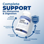 DAO Supplements Histamine Blocker – DAO Enzyme + VIT C, Gut Support 60ct