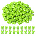 100 Pack Mini Green Plastic Frogs, Small Frog Figurine Tiny Frogs to Hide Fairy Garden Miniature Dollhouse Home Decor Frog Decorations for Party