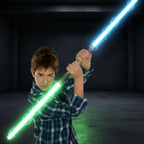 Buy now Liberty Imports 2-in-1 LED Light Up Sabers, Dual Bladed Toy Saber Swords Set for Kids with FX Power Up and Motion Sensitive Sound Effects for Cosplay, Dress Up at indiglob india