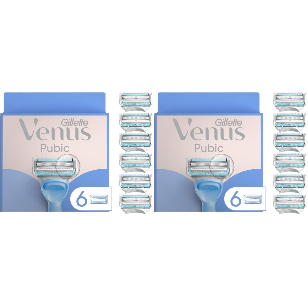 Gillette Venus Intimate Grooming Razors for Women, 6 Razor Blade Refills, Bikini Razors for Women