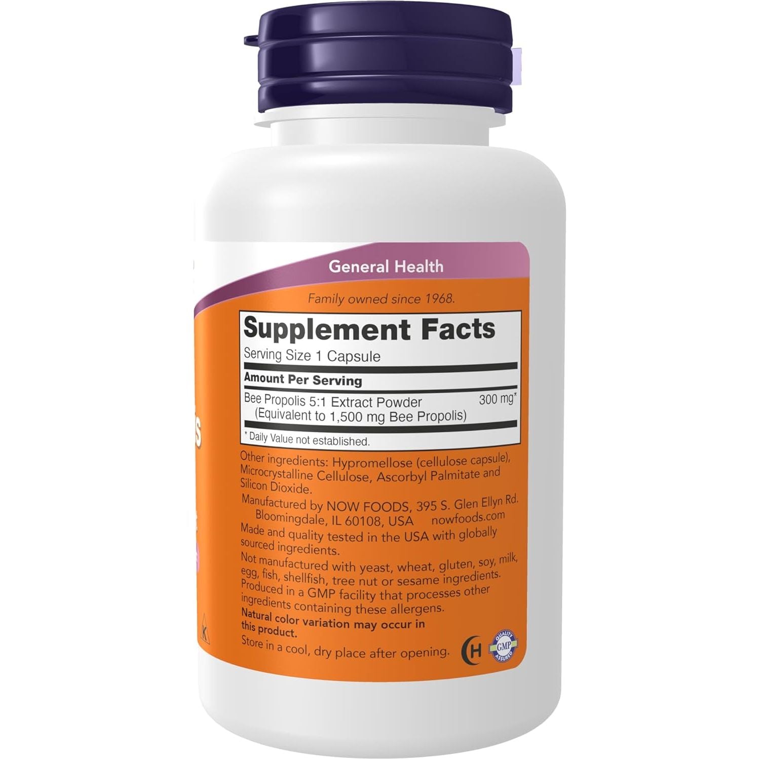 Buy now NOW Foods Supplements, Propolis 1,500 mg with 5:1 Concentrate, Natural Bee Product, 100 Veg Capsules at indiglob india