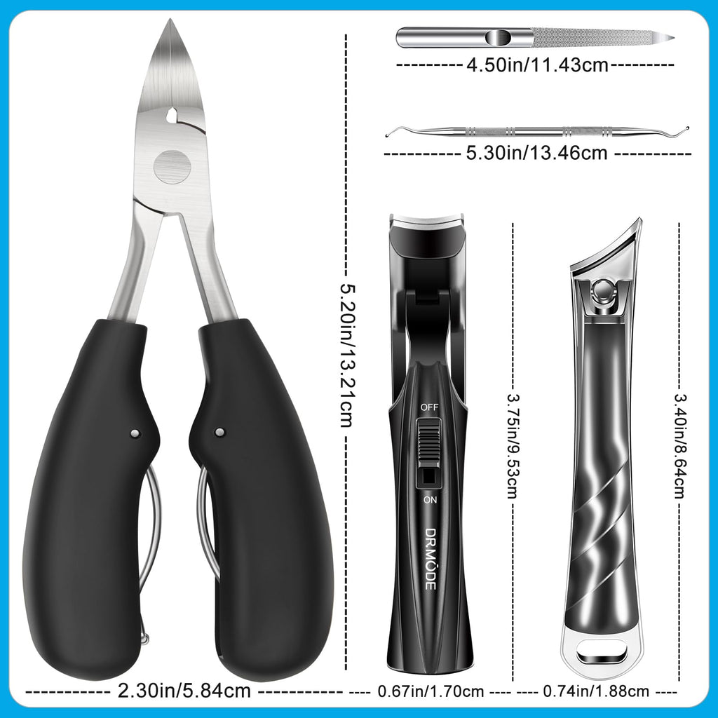2026 Toenail Clippers for Thick Toenails for Seniors Angled Head | Large Toe Nail Clippers Set for Men, Long Handle Heavy Duty Ingrown Toenail Clippers, Ultra Sharp Slanted Finger Nails Cutter