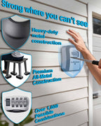 Key Lock Box, XL LockBox with Code, Outdoor Waterproof Wall Mount