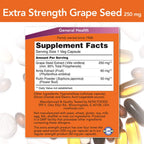 Buy now NOW Foods Grape Seed Extract 250mg, 90 Vcaps - (Pack of 2) at indiglob india