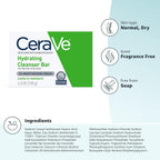 Buy now CeraVe Hydrating Cleanser Bar - Soap-Free Body and Facial Cleanser with 5% Moisturizing Cream - 4.5 Ounce Bar at indiglob india