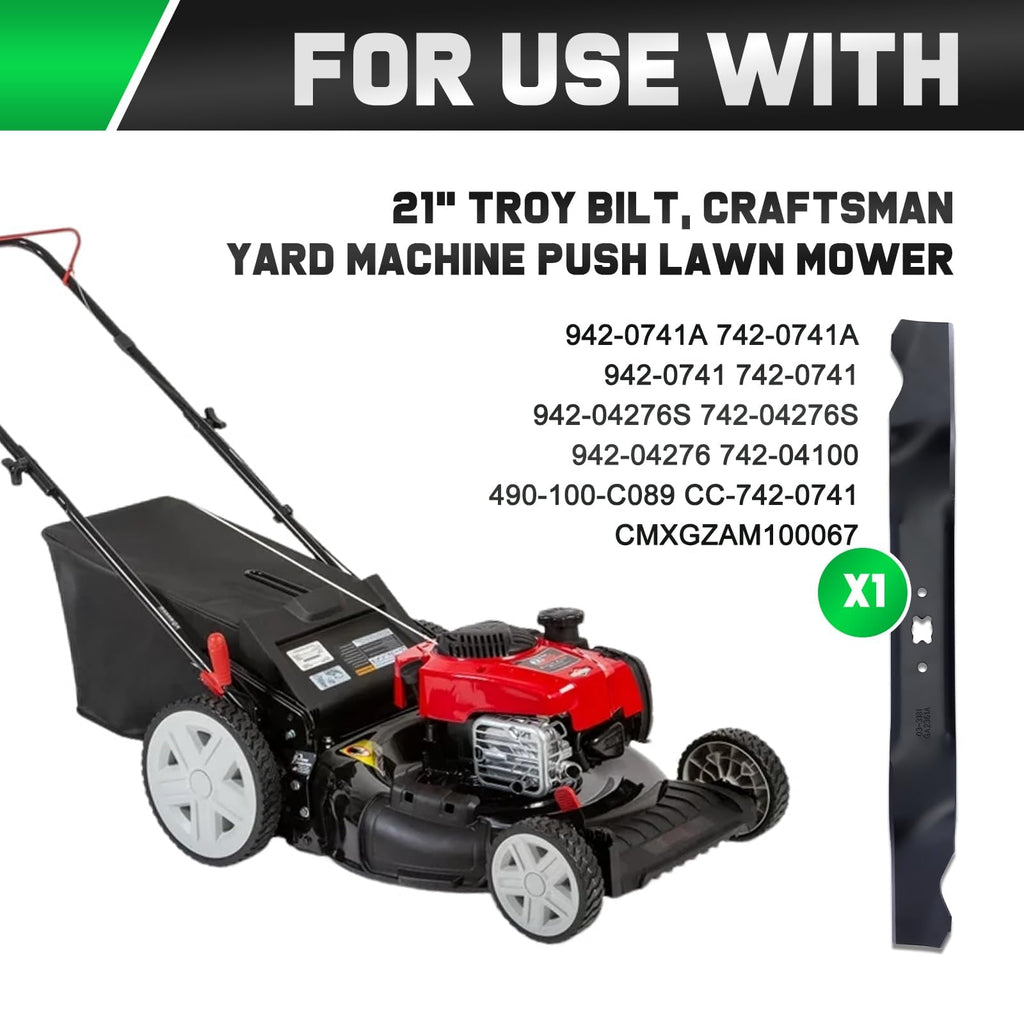 Grasscool 942-0741A Troy Bilt 21 inch Deck TB130 Lawn Mower Mulching Blade