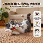 6Pack Cotton Swabs Cat Toys with Catnip, Giant Qtip Chew Sticks & Teething Ropes for Boredom Relief, Durable Interactive Felt Kitty Kicker Toy for Exercise.