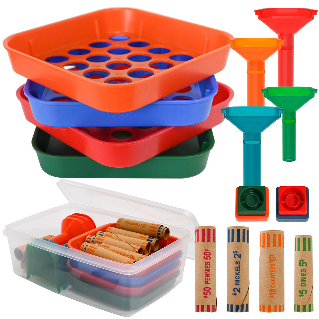 ESSENTIAL Coin Sorter Trays & Coin Counter Tubes
