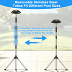 Metal Pool Cover Support Pole: Never Inflate - No Air Leaks All Winter