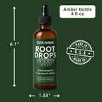 Root Drops - Liquid Rooting Booster | Rapid Growth, Stronger Root System, Reduced Transplant Shock | Ideal for Water, Soil, Leca | Perfect for Indoor Plants: Pothos, Monstera, Philodendron (4 oz)