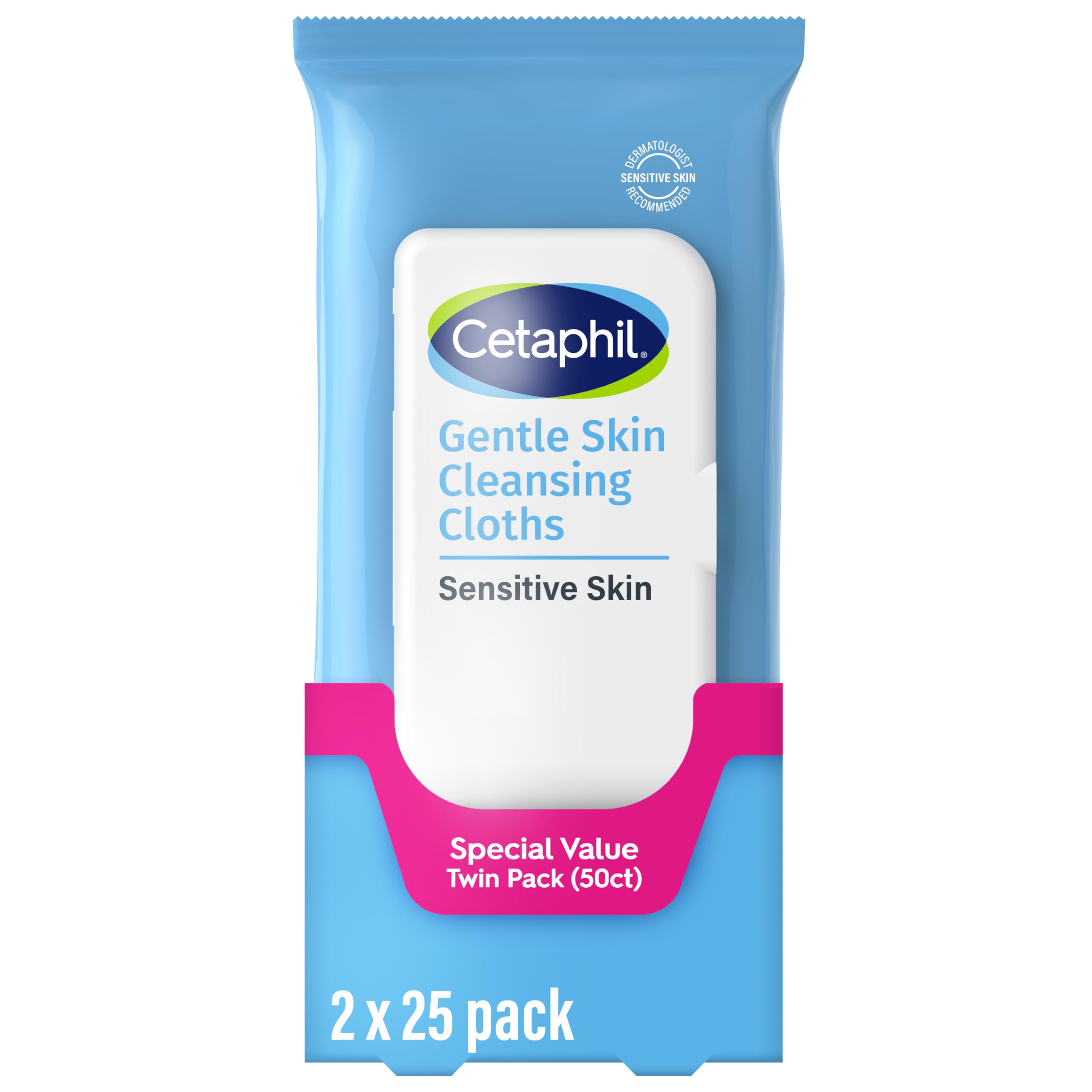 Buy now Cetaphil Gentle Makeup Removing Face Wipes, Daily Cleansing Facial Towelettes Gently Remove Makeup, Fragrance and Alcohol Free, 25 Count at indiglob india