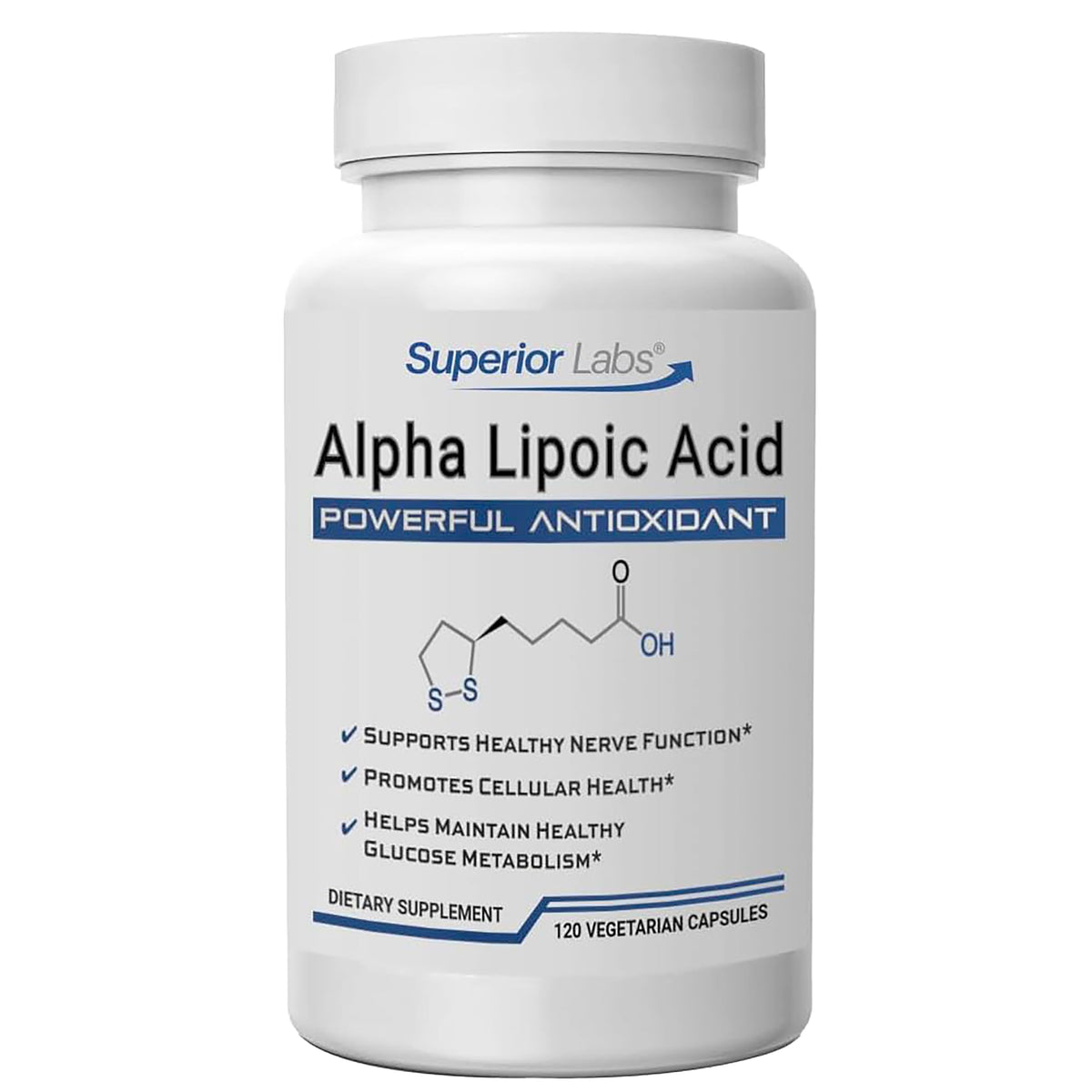 Superior Labs Alpha Lipoic Acid 600mg Capsules, Nerve Support, 120 Veg Caps
